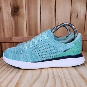 Kizik Lima Athletic Shoes Womens 7.5 Blue Knit Mesh Hands Free Slip On Sneakers